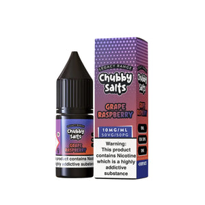 Chubby Grape Raspberry Flavour 10ml Nic Salt E-liquid - Perfect for Refillable Vape Kits