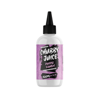 Chubby Juice Purple Squash e-liquid bottle, 200ml, with a black cap and purple label design.