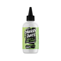 Chubby Juice Lemon & Lime Sorbet 200ml shortfill bottle with a green label.