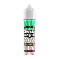 A Chubby Longfills e-liquid bottle from the Legacy Range, featuring Apple Watermelon flavour, with  20ml capacity.