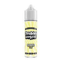 A Chubby Longfills e-liquid bottle from the Legacy Range, featuring Banana Ice flavour, with  20ml capacity.