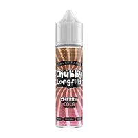 A Chubby Longfills e-liquid bottle from the Legacy Range, featuring Cherry Cola flavour, with  20ml capacity.