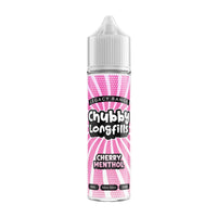 A Chubby Longfills e-liquid bottle from the Legacy Range, featuring Cherry Menthol flavour, with  20ml capacity.