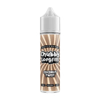 A Chubby Longfills e-liquid bottle from the Legacy Range, featuring Coconut Twist flavour, with  20ml capacity.