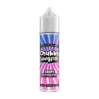 A Chubby Longfills e-liquid bottle from the Legacy Range, featuring Grape Raspberry flavour, with  20ml capacity.