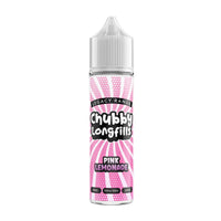 A Chubby Longfills e-liquid bottle from the Legacy Range, featuring Pink Lemonade flavour, with  20ml capacity.