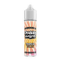 A Chubby Longfills e-liquid bottle from the Legacy Range, featuring Tropical Punch flavour, with  20ml capacity.