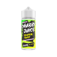 Chubby Juice Tropical Twist 100ml e-liquid bottle with vibrant label design.