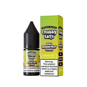 Chubby Kiwi Passion Fruit Guava Flavour 10ml Nic Salt E-liquid - Perfect for Refillable Vape Kits