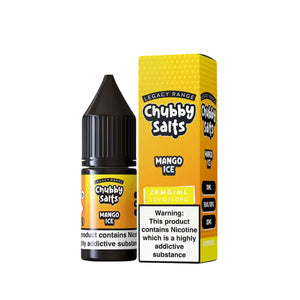 Chubby Mango Ice Flavour 10ml Nic Salt E-liquid - Perfect for Refillable Vape Kits