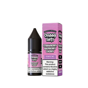 Chubby 10ml Nic Salt Strawberry Cherry Raspberry Flavour perfect for Pod Vape Kits 