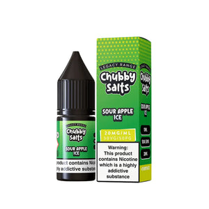 Chubby Sour Apple Ice Flavour 10ml Nic Salt E-liquid - Perfect for Refillable Vape Kits