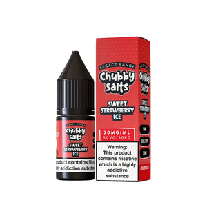 Chubby Sweet Strawberry Ice Flavour 10ml Nic Salt E-liquid - Perfect for Refillable Vape Kits