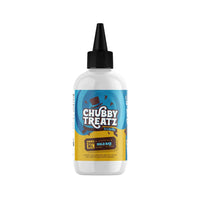 Chubby Treatz 200ml e-liquid bottle with blue label and black cap.