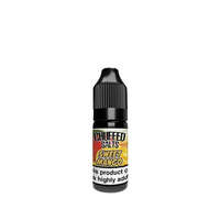 Chuffed Salts Sweet Mango 10ml bottle with a black cap and colourful label.