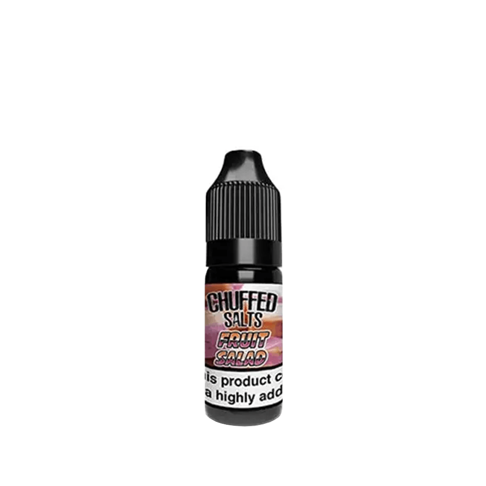 Chuffed Salts Fruit Salad 10ml bottle with black cap, displayed on a white background.