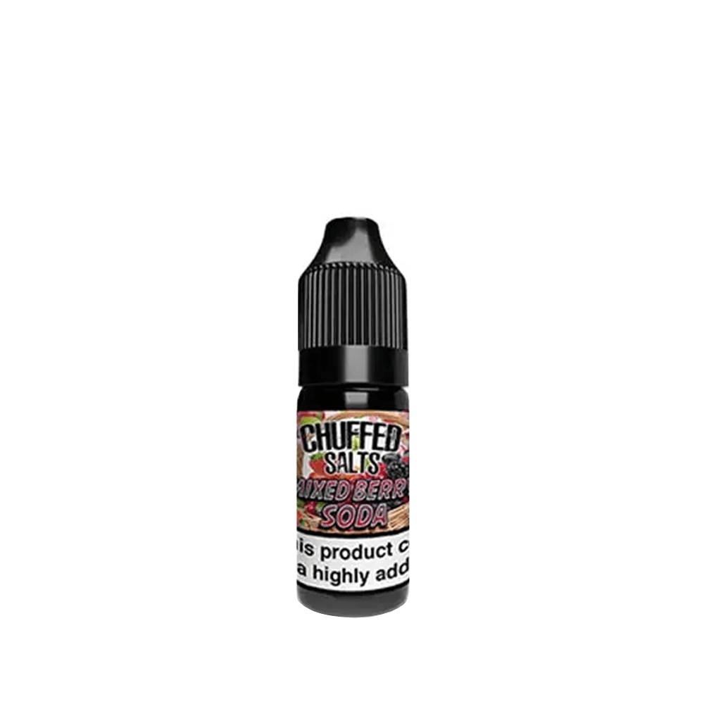 Chuffed Salts Mixed Berry Soda 10ml e-liquid bottle with black cap.