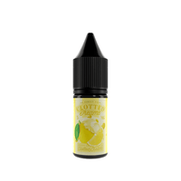 Yellow e-liquid bottle labeled "Clotted Dreams" with lemon graphics, 10ml, 5mg nicotine.