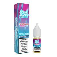 Cloud Nurdz Watermelon Berry Ice nic salt, 10ml bottle with packaging, 20mg strength.