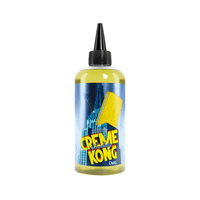 Creme Kong e-liquid bottle with a biscuit design on a blue background.