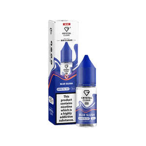 Crystal Clear Nic Salts - Blue Slush flavour, this nicotine salt e-liquid is Designed for refillable pod systems