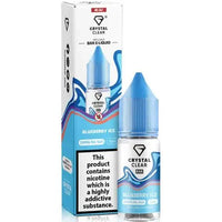 Crystal Clear Nic Salts - Blueberry Ice flavour,  this nicotine salt e-liquid is Designed for refillable pod systems