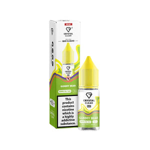 Crystal Clear Nic Salts - Gummy Bear flavour, this nicotine salt e-liquid is Designed for refillable pod systems