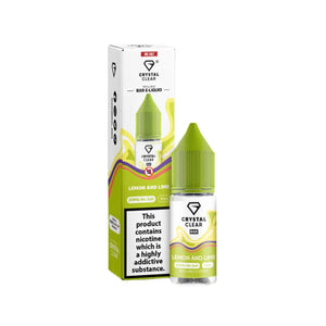 Crystal Clear Nic Salts - Lemon and Lime flavour, this nicotine salt e-liquid is Designed for refillable pod systems