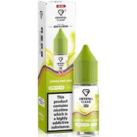 Crystal Clear Nic Salts - Lemon and Lime flavour,  this nicotine salt e-liquid is Designed for refillable pod systems