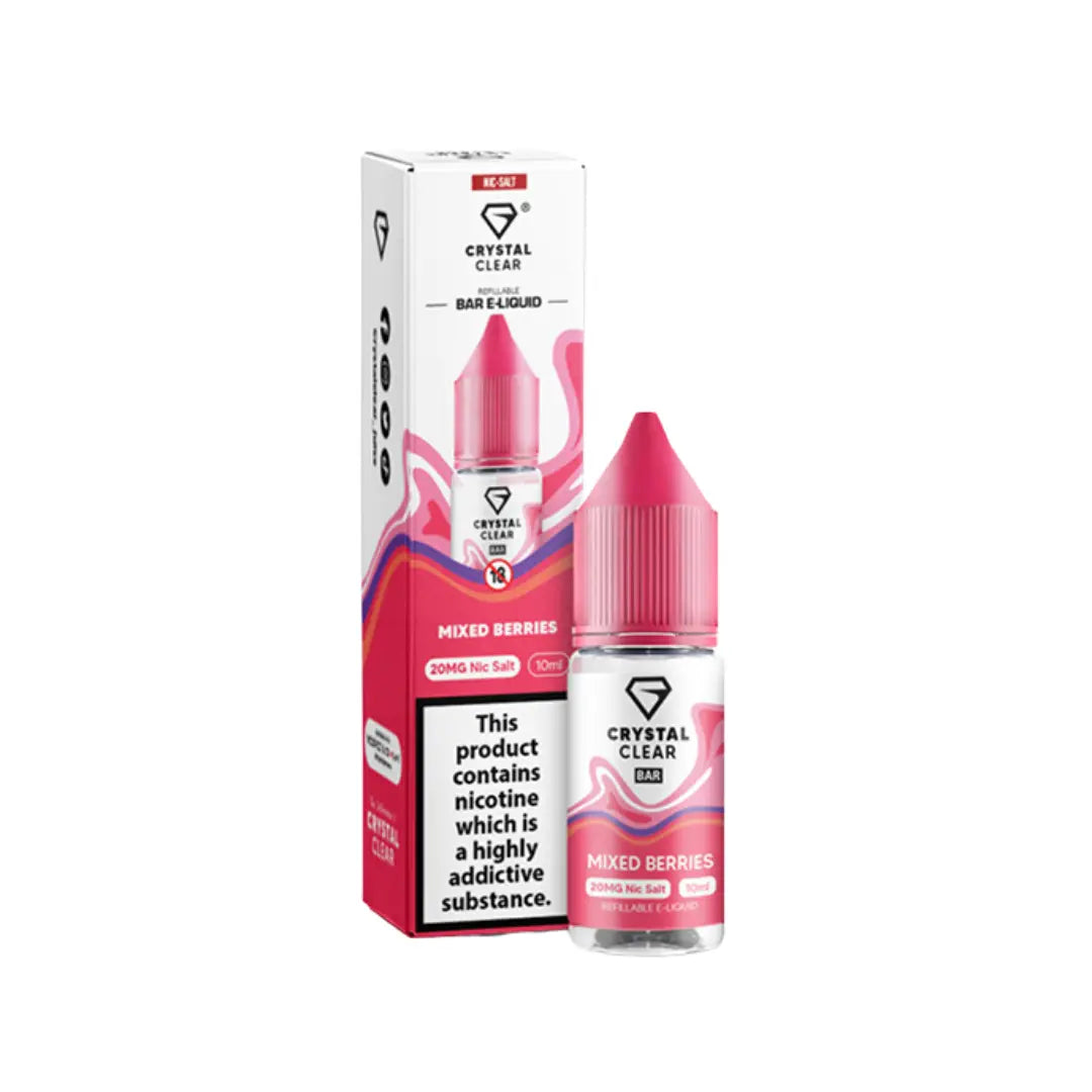 crystal clear vape juice Crystal Clear Mixed Berries 10ml Nic Salt
