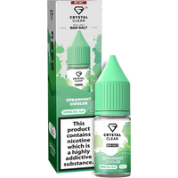 Crystal Clear Nic Salts - Spearmint Cooler flavour,  this nicotine salt e-liquid is Designed for refillable pod systems