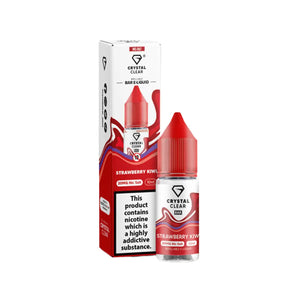 Crystal Clear Nic Salts - Strawberry Kiwi flavour, this nicotine salt e-liquid is Designed for refillable pod systems
