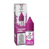 Crystal Clear Nic Salts - Summer Dream flavour,  this nicotine salt e-liquid is Designed for refillable pod systems