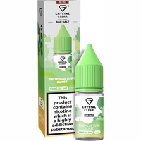 Crystal Clear Nic Salts - Tropical Kiwi Blast flavour,  this nicotine salt e-liquid is Designed for refillable pod systems