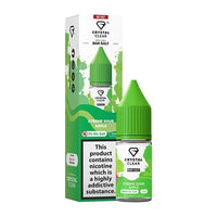 Crystal Clear Nic Salts - Xtreme Sour Apple flavour,  this nicotine salt e-liquid is Designed for refillable pod systems