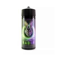 Cyber Rabbit Radon 100ml shortfill e-liquid bottle with a futuristic rabbit logo.