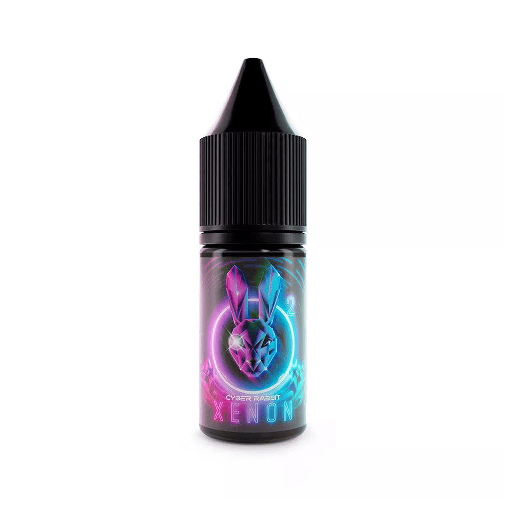 Cyber Rabbit Xenon 10ml vape juice bottle with neon graphics.