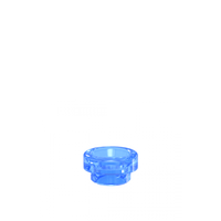 Blue Damn Vape Nitrous 810 wide bore resin drip tip on a white background.