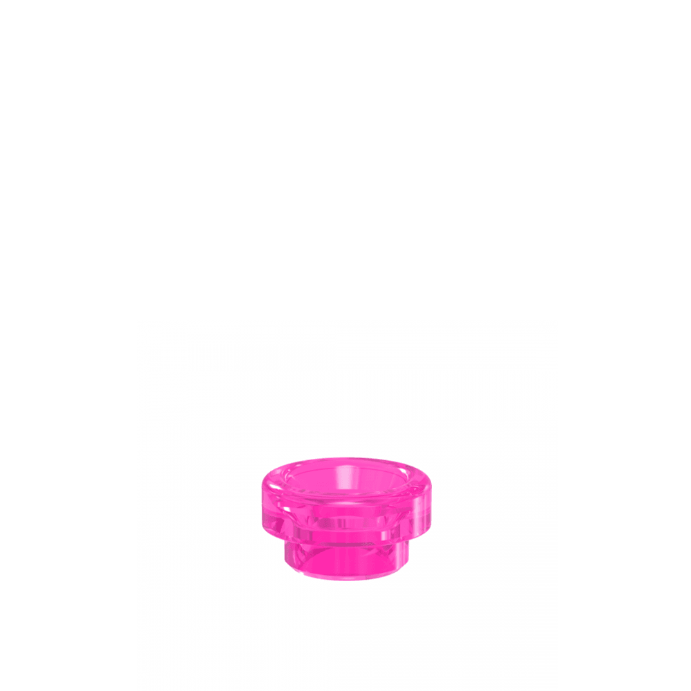 Pink Damn Vape Nitrous 810 wide bore resin drip tip on a white background.