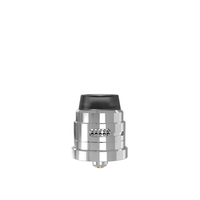 Silver Damn Vape Nitrous RDA with dual cap, displayed on a white background.