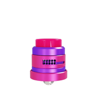 Pink and purple Damn Vape Nitrous RDA dual cap, special edition.