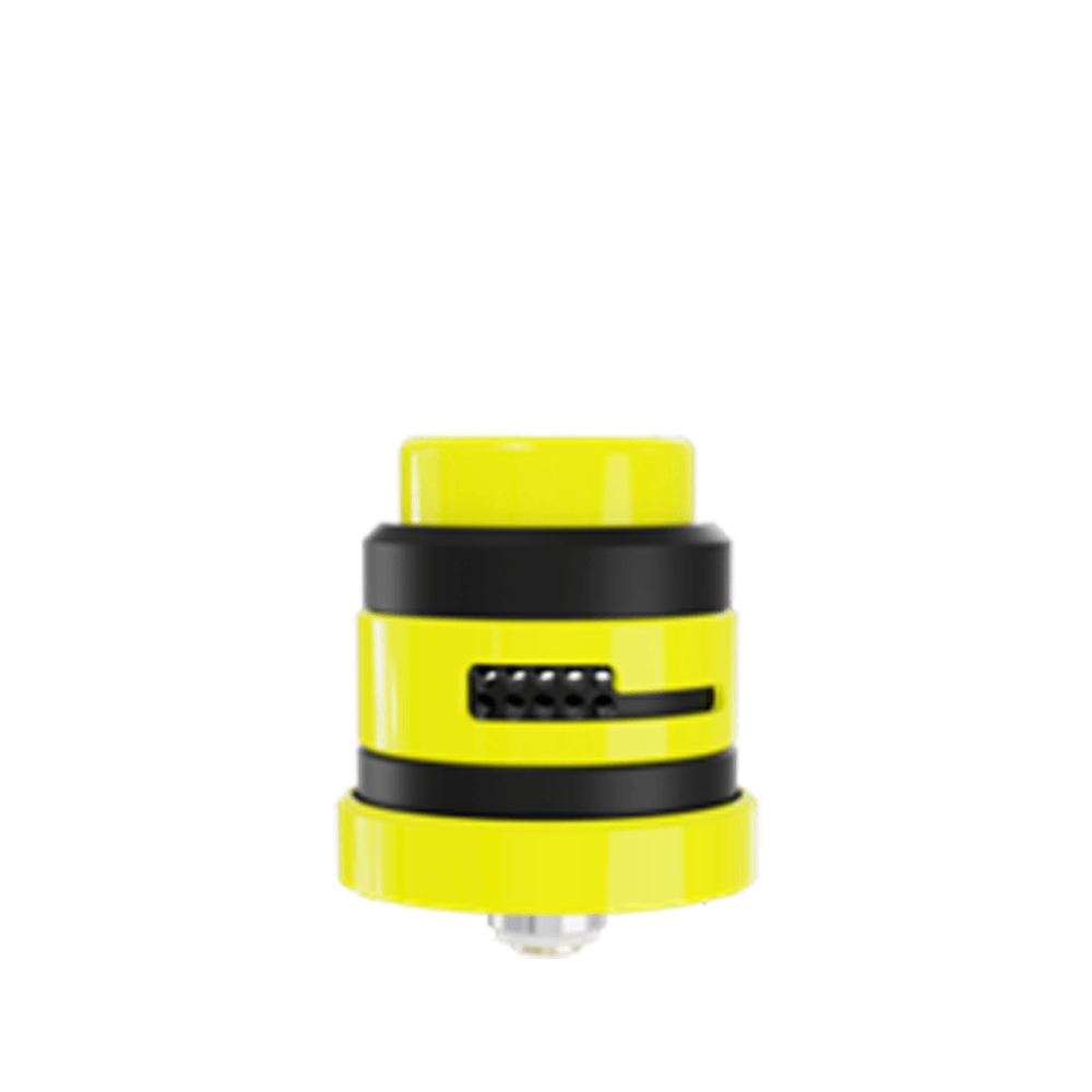 Damn Vape Nitrous RDA Dual Cap Special Edition in bright yellow and black.