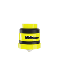 Damn Vape Nitrous RDA Dual Cap Special Edition in bright yellow and black.