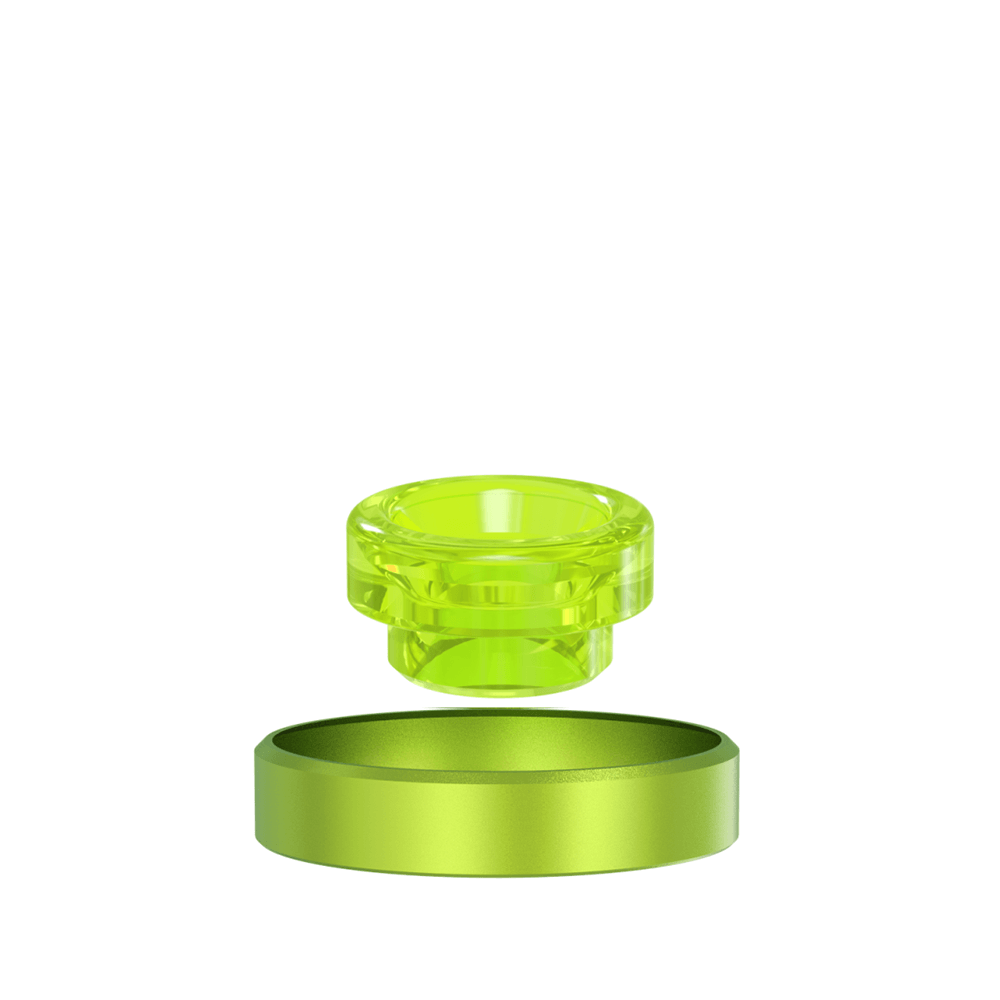 Bright green Damn Vape X The Mind Flayer 810 drip tip and beauty ring accessory.