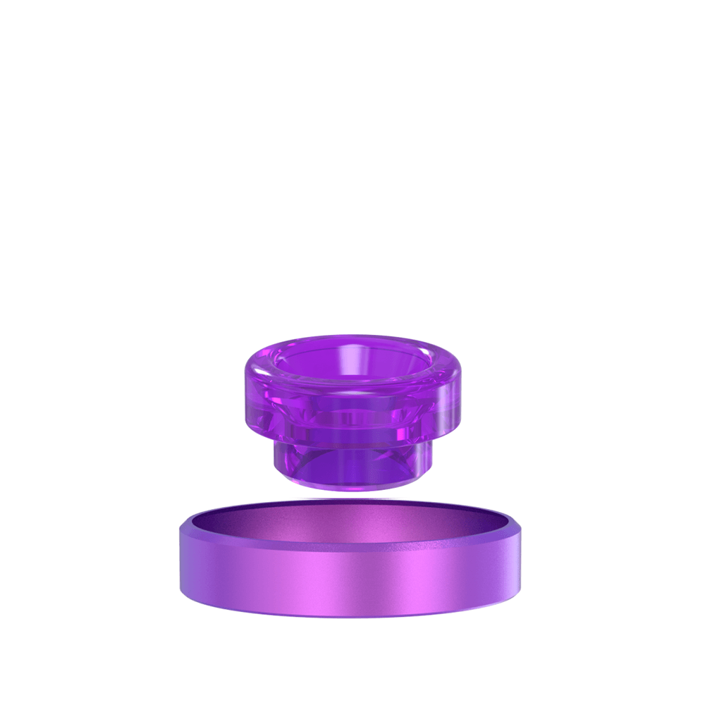 Purple Damn Vape drip tip and beauty ring accessories on a white background.