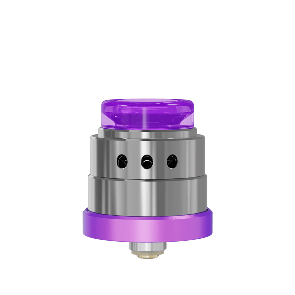 Purple Damn Vape x The Mind Flayer Demo RDA on a white background.