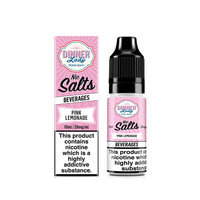 Dinner Lady Pink Lemonade Nic Salts 10ml bottle and packaging, with a pink and white design.