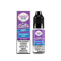 Dinner Lady Nic Salts Black Orange Crush 10ml bottle and box, purple and white design.