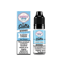 Dinner Lady Nic Salts Blueberry Lemonade 10ml bottle and packaging in blue and white design.