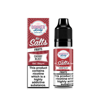 Dinner Lady Nic Salts Cherry Blast e-liquid, 10ml bottle and box, UK vape shop product.